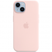 Apple Silicone Case with MagSafe for iPhone 14, Chalk Pink (HC)