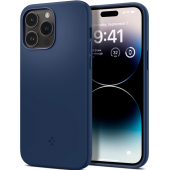 Spigen Silicone Fit Series Case with MagSafe for iPhone 14 Pro Max, Navy Blue (ACS04847)