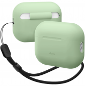 Elago Silicone Basic Case with Nylon Lanyard for Airpods Pro 2nd Gen, Pastel Green (EAPP2SC-BA+ROSTR-PGR)