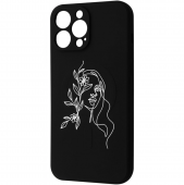 WAVE Minimal Art Case with MagSafe for iPhone 13 Pro Max, Black/Girl