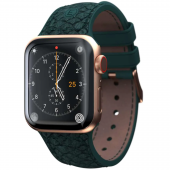 Njord Salmon Leather Strap for Watch 49/45/44/42mm, Dark Green (SL14122)