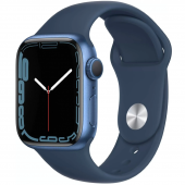Б/У Apple Watch Series 7 GPS 45mm Blue Aluminum Case with Abyss Blue Sport Band (MKN83)