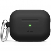 Elago Silicone Hang Case for Airpods Pro 2nd Gen, Black (EAPP2SC-HANG-BK, EAPP2CSC-ORHA-BK)