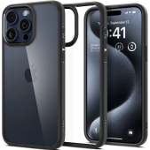 Spigen Ultra Hybrid Case for iPhone 15 Pro, Clear Black (ACS06713)