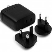Native Union Fast GaN Charger PD 67W Dual USB-C Port, Black (FAST-PD67-BLK-INT)