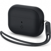 Spigen Silicon Fit with Strap for AirPods Pro 2/1, Black (ACS05479)