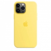Apple Silicone Case with MagSafe for iPhone 13 Pro Max, Lemon Zest (HC)