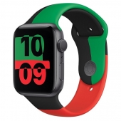 Б/У Apple Watch 6 GPS 44mm Space Gray Aluminum Case w. Black Unity Sport B. (MJ6P3)