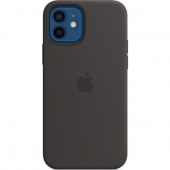 Apple Silicone Case for iPhone 12/12 Pro, Black (MHL73)