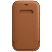 Apple Leather Sleeve for iPhone 12 Pro Max, Saddle Brown (MHYG3)