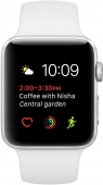 Часы  Apple Watch Series 2 42mm Silver Aluminum Case with White Sport Band (MNPJ2)