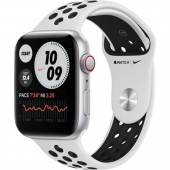 Apple Watch Nike SE 44mm GPS+LTE Silver Aluminum Case with Pure Platinum/Black Nike Sport Band (MG043 / MG083)