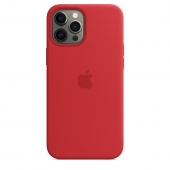 Apple Silicone Case with MagSafe for iPhone 12 Pro Max, Product Red 1:1