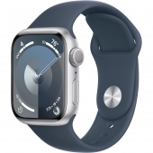 Б/У Apple Watch Series 9 GPS 41mm Silver Aluminum Case w. Storm Blue S. Band - S/M (MR903)