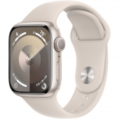 Б/У Apple Watch Series 9 GPS 45mm Starlight Aluminum Case w. Starlight Sport Band - S/M (MR963)