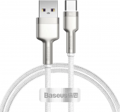 Baseus Cafule Metal Data USB to Type-C 66W 1m Cable, White