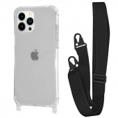 WAVE Clear Case with Strap iPhone 15 Pro, Black