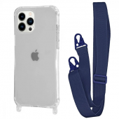 WAVE Clear Case with Strap iPhone 14 Pro Max, Midnight Blue
