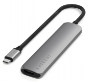 Satechi 6-in-1 USB-C Slim Multiport Adapter 4K Space Grey (ST-P6SM)