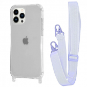 WAVE Clear Case with Strap iPhone 14 Pro Max, Light Purple