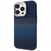 WAVE Gleam Case with Magnetic Ring iPhone 16 Pro, Blue Stripes