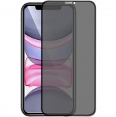 Захисне 3D скло "Антиблік" ZK Protection Glass for iPhone 11/Xr Anti Peep 0.26mm + Back Film, (Black)