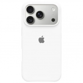 Apple Silicone Case with MagSafe + Sensor Button for iPhone 17 Pro Max, White (HC)