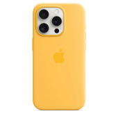 Apple Silicone Case with MagSafe for iPhone 15 Pro, Sunshine (HC)