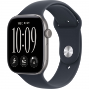 Apple Watch Series 12 GPS 46mm Space Gray Aluminum Case with Navy Blue Sport Band M/L (MJEJ4)