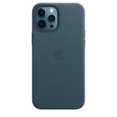 Apple Leather Case with MagSafe for iPhone 12 Pro Max, Baltic Blue (MHKK3)