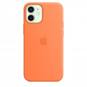 Apple Silicone Case with MagSafe for iPhone 12 Mini, Kumquat (MHKN3)
