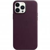 Apple Leather Case with MagSafe for iPhone 13 Pro Max , Dark Cherry (HC)