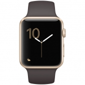 Часы  Apple Watch Series 2 42mm Gold Aluminium Case with Cocoa Sport Band (MNPN2)