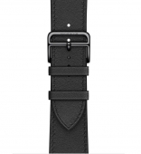 Hermes 42/44/45mm (MX2R2) Noir Swift Leather Single Tour