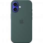 Apple Silicone Case with MagSafe for iPhone 16, Lake Green (MYY83)