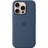 Apple Silicone Case with MagSafe for iPhone 16 Pro, Denim (MYYK3)