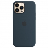 Apple Silicone Case with MagSafe for iPhone 13 Pro Max, Abyss Blue (MM2T3)