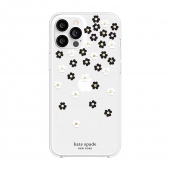 Kate Spade New York Protective Hardshell Case for iPhone 12 Pro Max, Scattered Flowers Black (KSIPH-154-SFLBW)