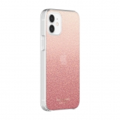 Kate Spade New York Protective Hardshell Case for iPhone 12, Glitter Ombre Sunset Pink (KSIPH-151-GLOSN)
