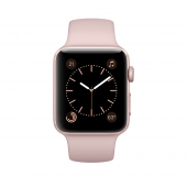 Часы Apple Watch Series 2 42mm Rose Gold Aluminium Case with Pink Sand Sport Band (MQ142) 