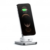 Satechi Aluminum 2 in 1 Magnetic Wireless Charging Stand, Space Grey (ST-WMCS2M)