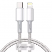 Baseus High Density Braided Type C to Lightning PD 20W 1m Cable, White