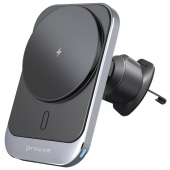Proove Square Wireless Charger Magnetic PRO 15W, Metal Gray