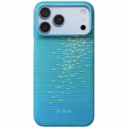 Pitaka Edge Ultra-Slim Glints of Gold Lucid Blue for iPhone 18 Pro Max/17 Pro Max (KI1812PM)