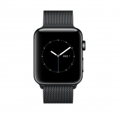 Часы Apple Watch Series 2 38mm Space Black Stainless Steel Case with Space Black Milanese Loop (MNPE2)