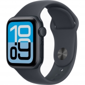 Apple Watch SE 3 44mm Midnight Aluminum Case with Midnight Sport Band (S/M) (MEHN4)