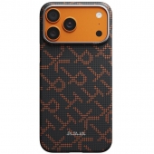 Pitaka Edge Ultra-Slim Case Monogram Black/Orange for iPhone 17 Pro Max (KI1704PTKP)