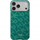 Pitaka Ultra-Slim Case Monogram Green/Gold for iPhone 17 Pro (KI1701PTK)